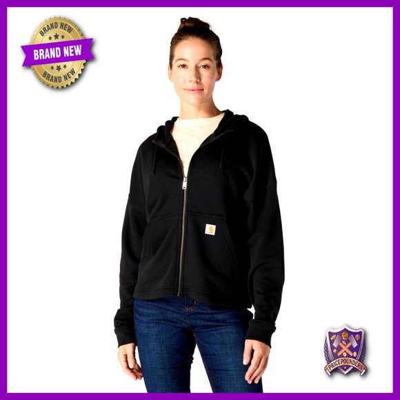Loose Fit Full-Zip Hooded Sweatshirt TENCEL Fiber Oversized Chic Casual